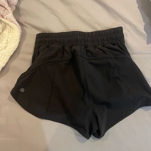 Black high waisted lululemon shorts size 6